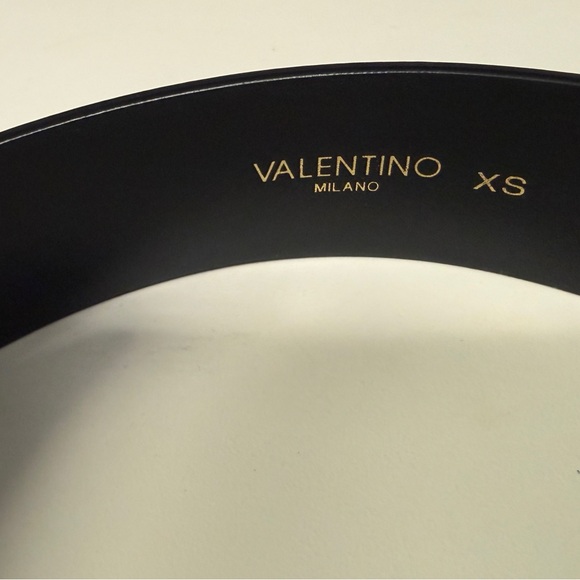 Valentino Black Belt with Gold Lettering main image 6